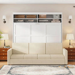 Murphy Bed Wall Bed With Sofa, Bed Frame - Wooden Bazar