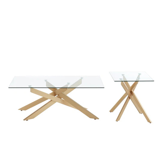 Naisaiahy Glass Top Coffee and center Table