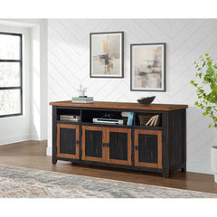 Kebby Solid Wood TV Stand with Storage - Wooden Bazar