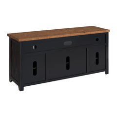 Kebby Solid Wood TV Stand with Storage - Wooden Bazar