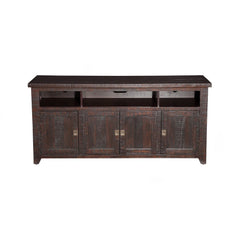 Kebby Solid Wood TV Stand with Storage - Wooden Bazar