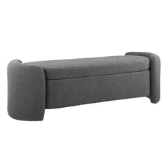 Canterpilar Boucle Upholstered Bench - Wooden Bazar