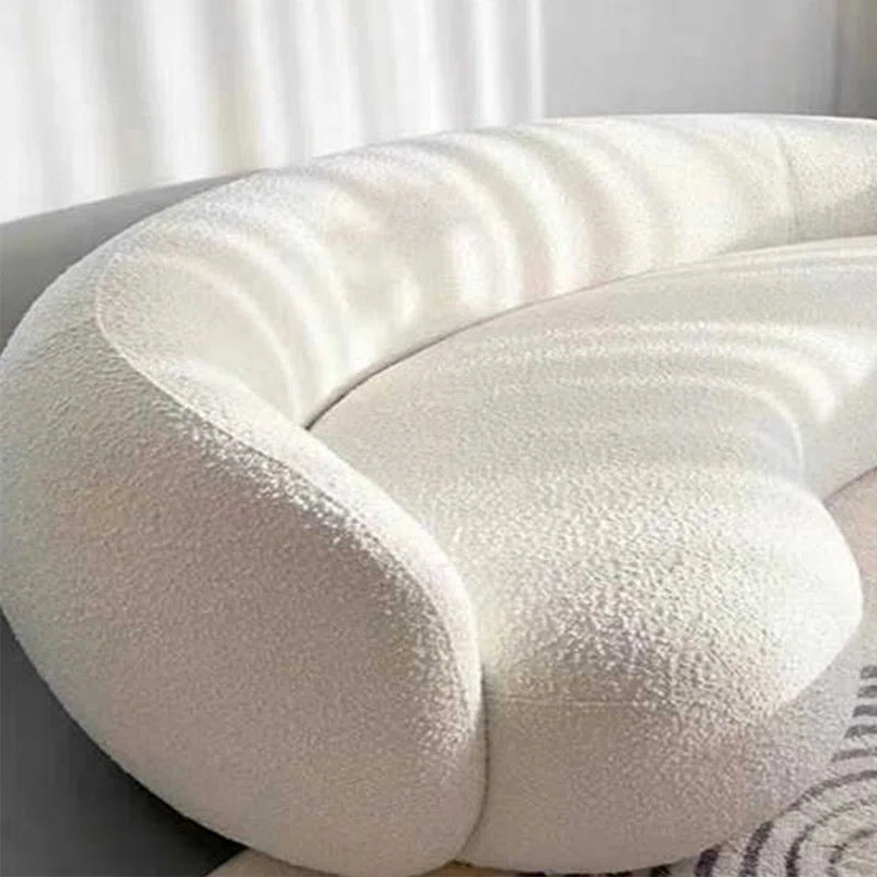 Nordic Light Luxury Wind Boucle Curved Creative Sofa Upholstered Luxury Sofa Set