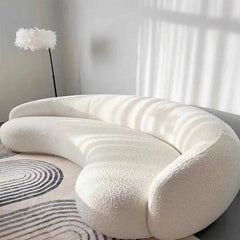 Nordic Light Luxury Wind Boucle Curved Creative Sofa Upholstered Luxury Sofa Set