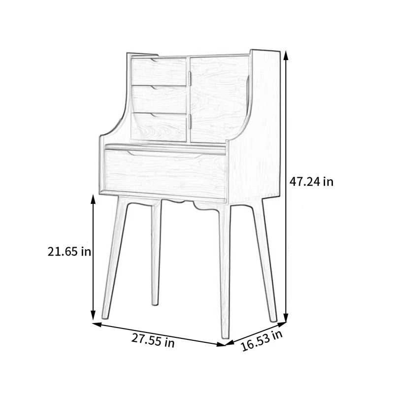 Zylox light luxury style black walnut dresser For Modern Living