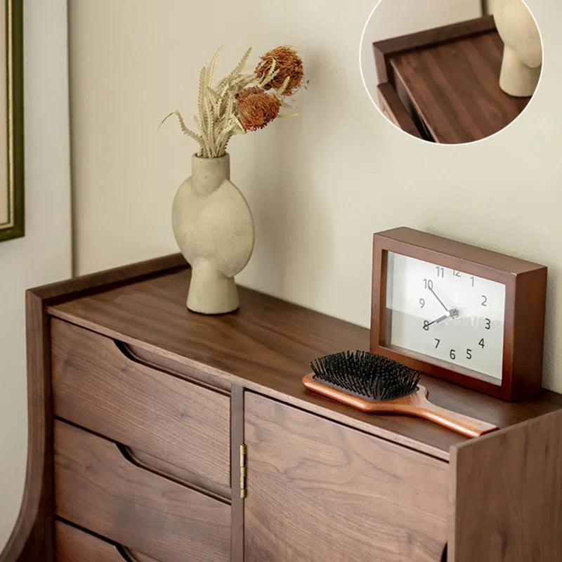 Zylox light luxury style black walnut dresser For Modern Living