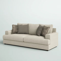 Premium Upholstered Sofa: Stain-Resistant, Comfortable, and Convertible Queen Bed for Classic Elegance