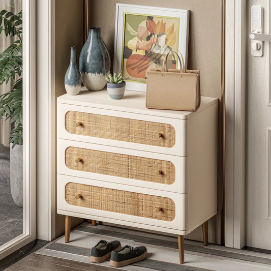 Modern Farmhouse 3-Drawer Woven Chest