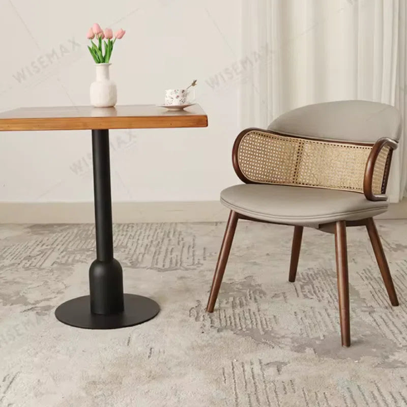 Gangubai Leather Wing Back Side Chair Dining Chair