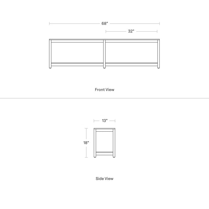 Kelpinos Open Plan Bench - Wooden Bazar