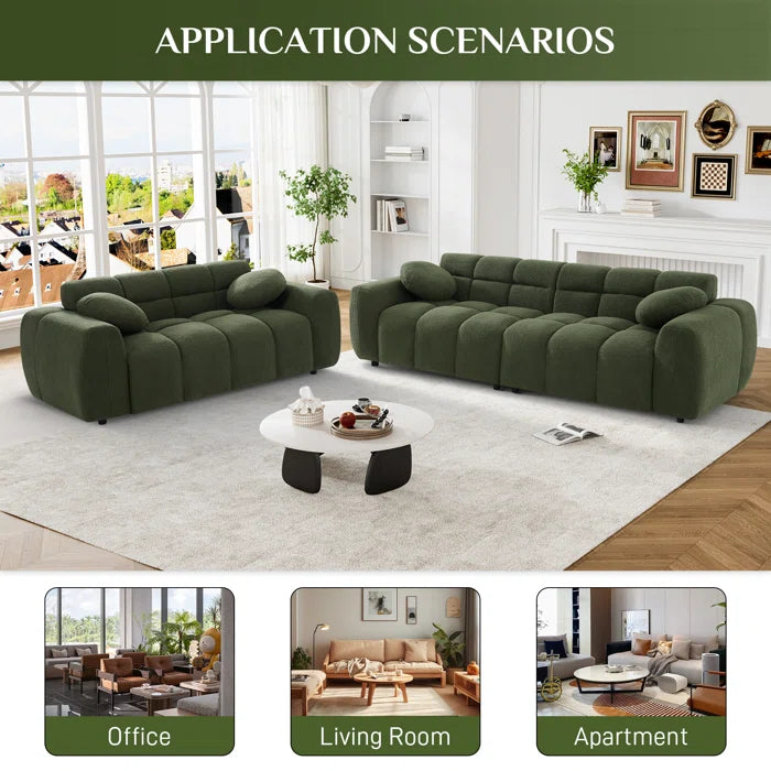 Oumyz 2 - Piece Living Room Set Luxury Sofa Set