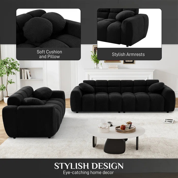 Oumyz 2 - Piece Living Room Set Luxury Sofa Set