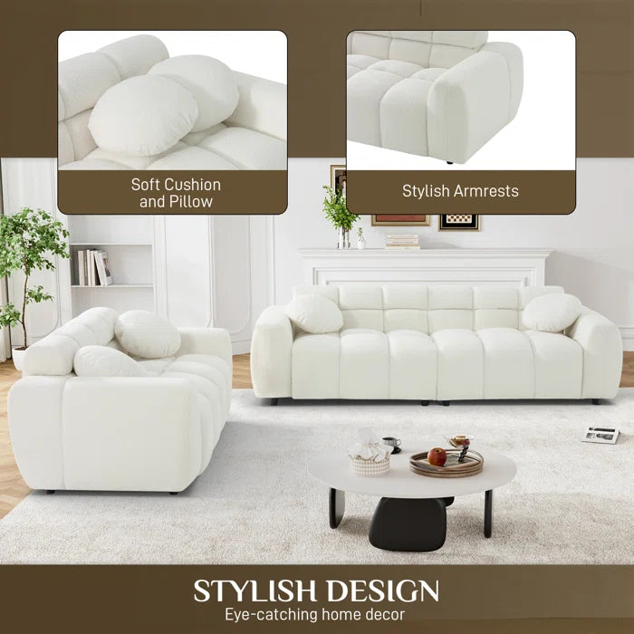 Oumyz 2 - Piece Living Room Set Luxury Sofa Set