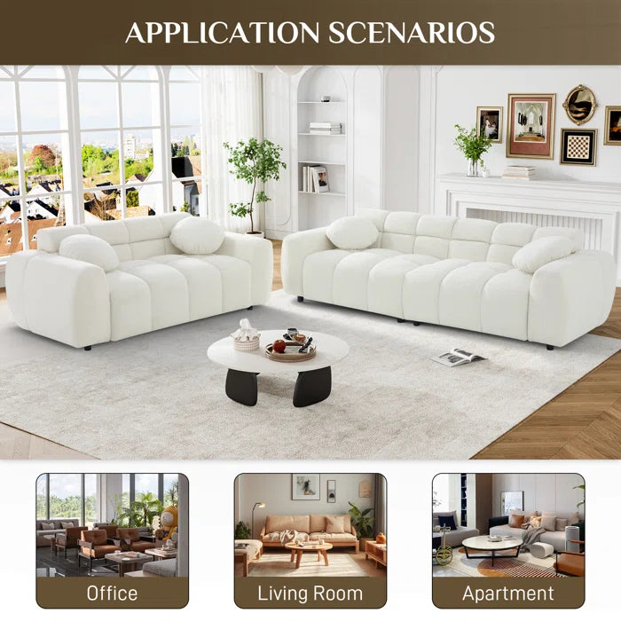 Oumyz 2 - Piece Living Room Set Luxury Sofa Set