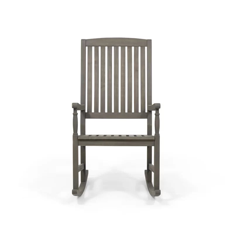 Shelborn Outdoor Mccomb Rocking Solid Wood Chair - Wooden Bazar