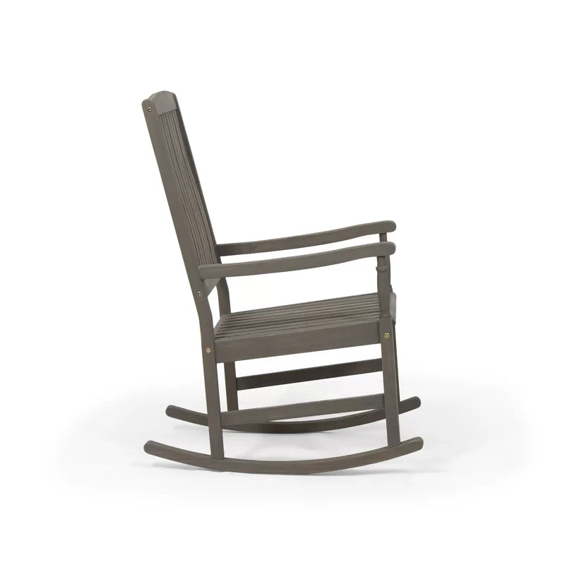 Shelborn Outdoor Mccomb Rocking Solid Wood Chair - Wooden Bazar