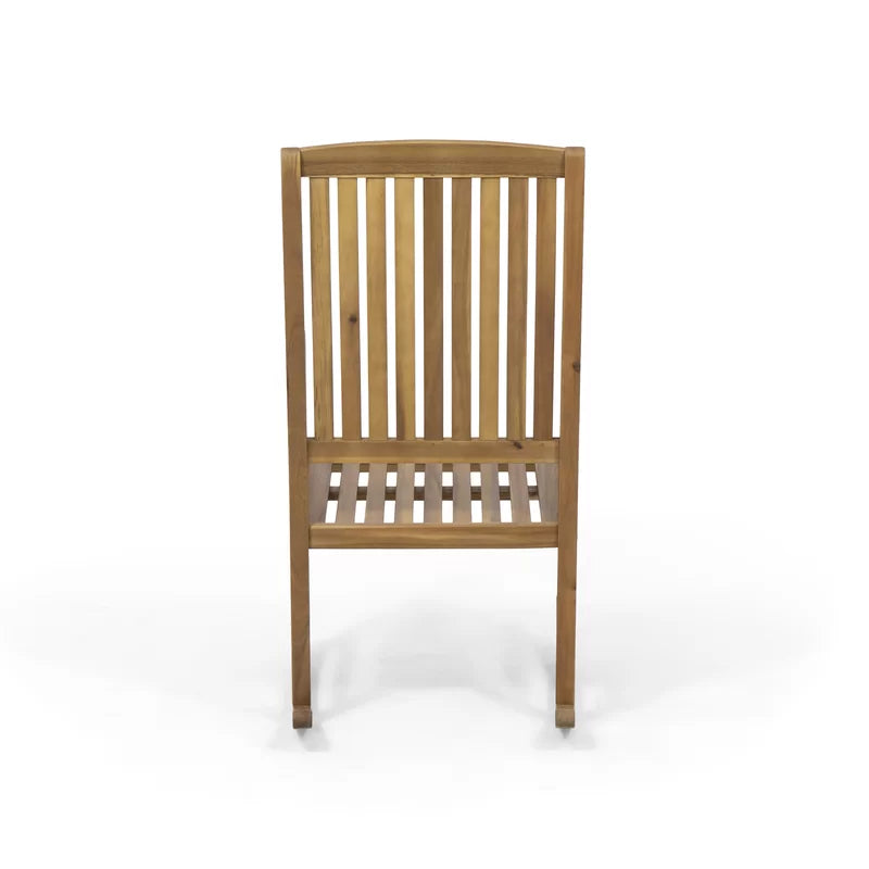 Shelborn Outdoor Mccomb Rocking Solid Wood Chair - Wooden Bazar