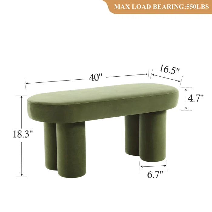 Manglis  Upholstered Bench For Modern Living - Wooden bazar