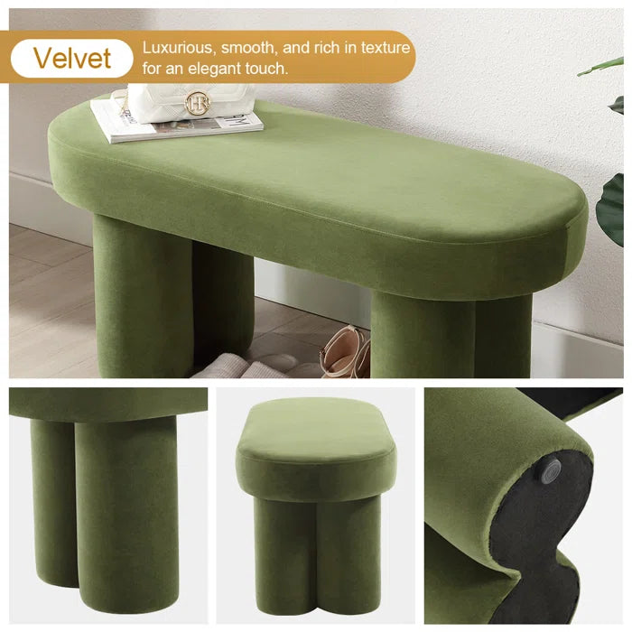 Manglis  Upholstered Bench For Modern Living - Wooden bazar