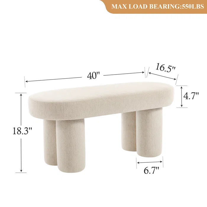 Manglis  Upholstered Bench For Modern Living - Wooden bazar