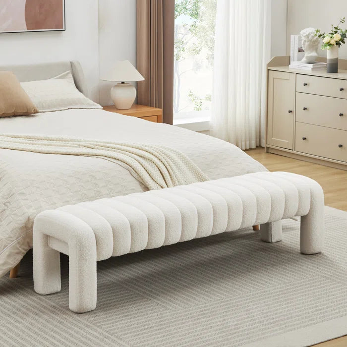 Sazilon Upholstered Bedroom Bench - Wooden bazar