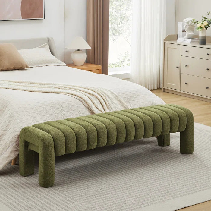 Sazilon Upholstered Bedroom Bench - Wooden bazar