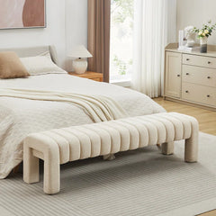 Sazilon Upholstered Bedroom Bench - Wooden bazar