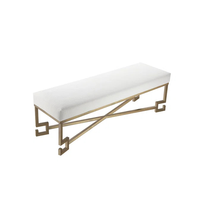 Paccy  Faux Leather Bench - Wooden Bazar