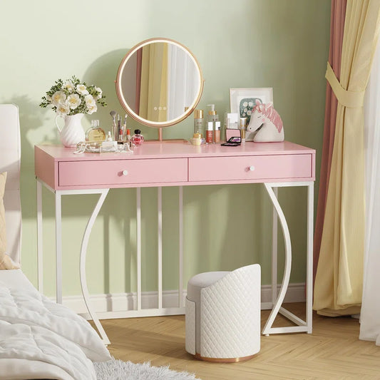 Palocz Vanity dressing table with mirror, light and stool