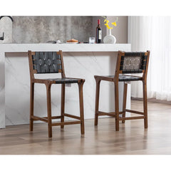 Pangitas Swivel Solid Wood Counter and bar Stool (Set of 2)