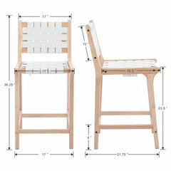 Pangitas Swivel Solid Wood Counter and bar Stool (Set of 2)