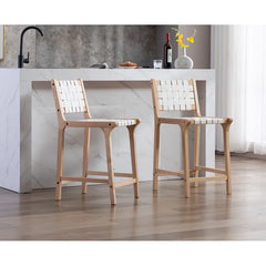 Pangitas Swivel Solid Wood Counter and bar Stool (Set of 2)