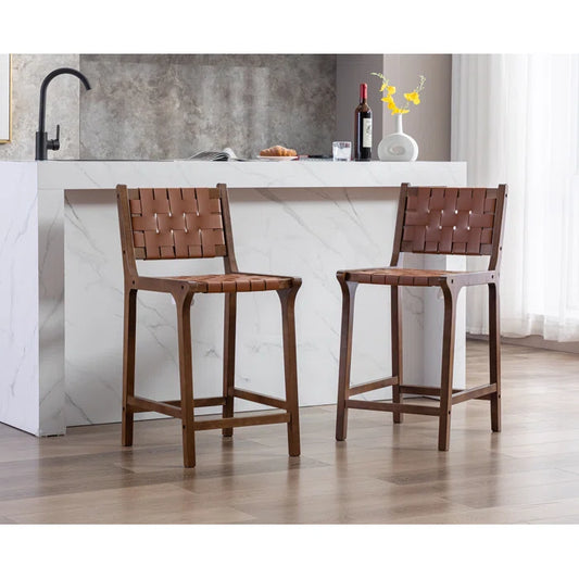 Pangitas Swivel Solid Wood Counter and bar Stool (Set of 2)