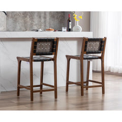 Pangitas Swivel Solid Wood Counter and bar Stool (Set of 2)