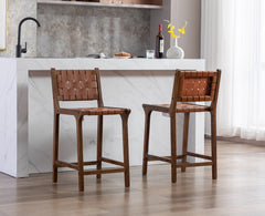 Pangitas Swivel Solid Wood Counter and bar Stool (Set of 2)