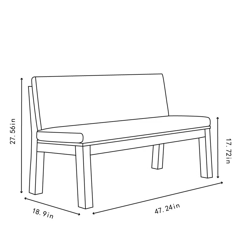 Azmired Upholstered Bench - Wooden Bazar