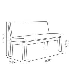 Azmired Upholstered Bench - Wooden Bazar