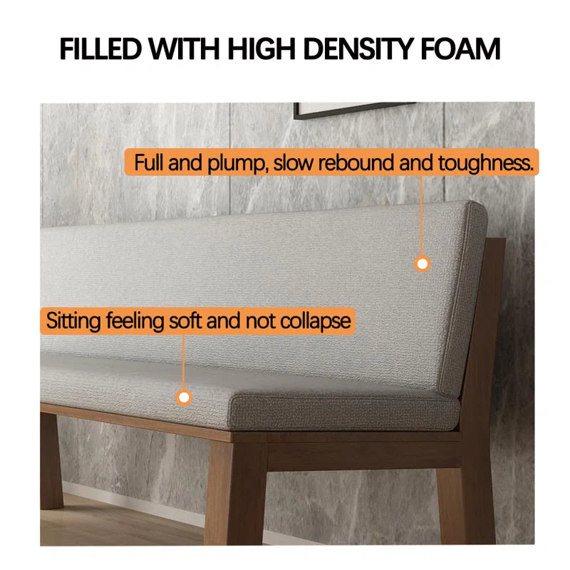 Azmired Upholstered Bench - Wooden Bazar