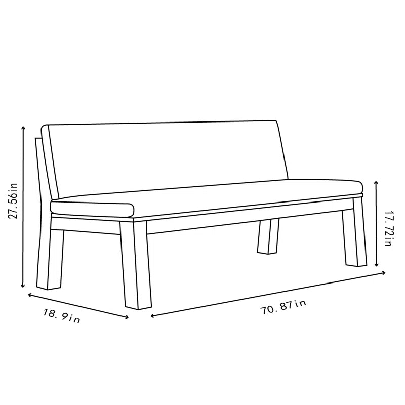 Azmired Upholstered Bench - Wooden Bazar