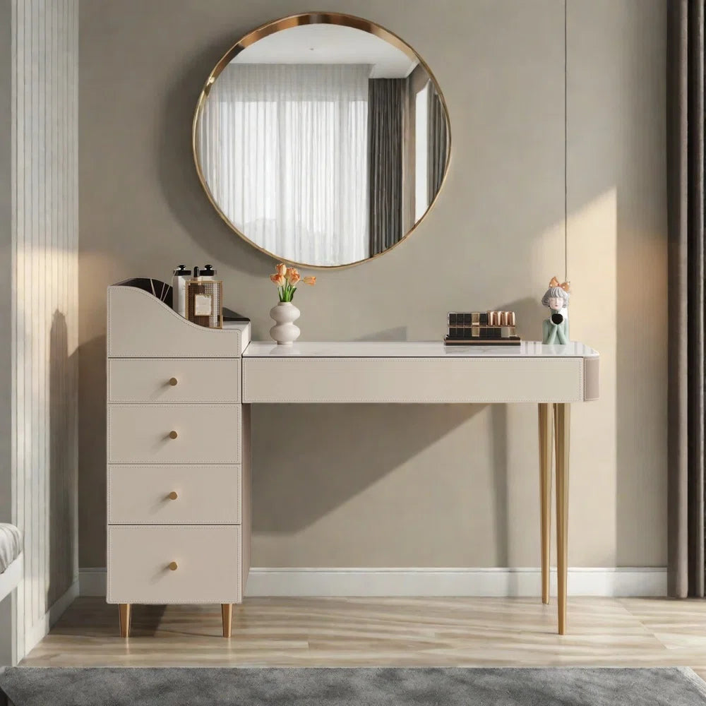 Modern Vanity Dressing Table with Marble Top