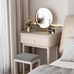 Perryopolis Vanity dressing table with lighted mirror and stool