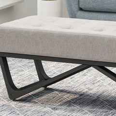 Nazimex Polyester Upholstered Bench - Wooden bazar