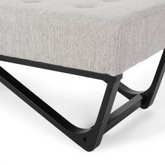 Nazimex Polyester Upholstered Bench - Wooden bazar