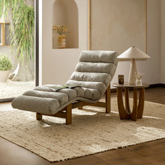 Keriox Ultimate Armless Chaise Lounge - Wooden Bazar