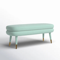 Pilon Polyester Upholstered Bench - Wooden bazar