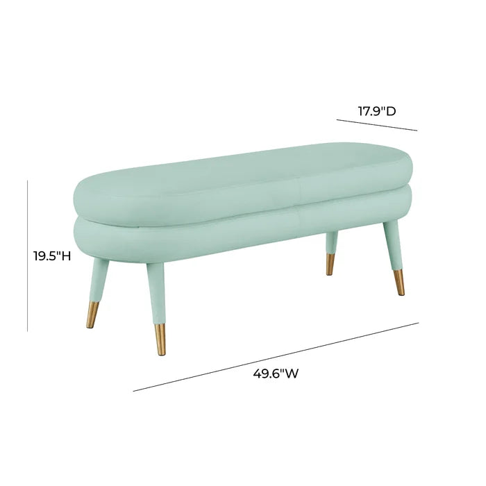 Pilon Polyester Upholstered Bench - Wooden bazar