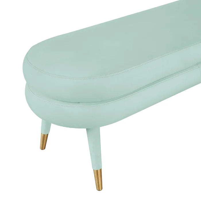 Pilon Polyester Upholstered Bench - Wooden bazar