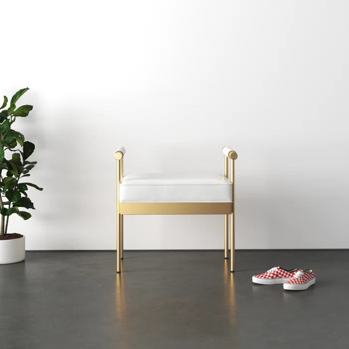 Chahet Faux Leather Upholstered Bench - Wooden Bazar