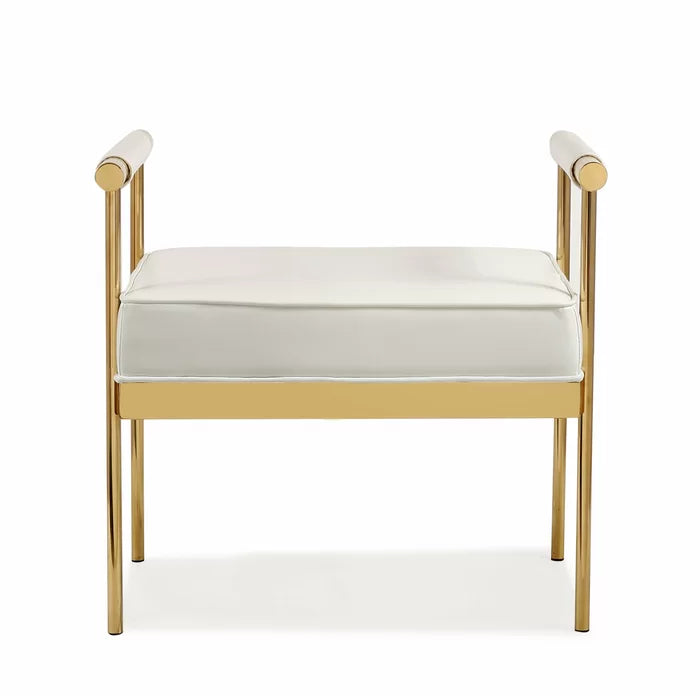Chahet Faux Leather Upholstered Bench - Wooden Bazar