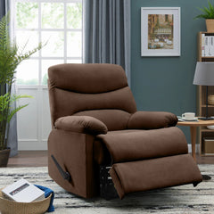 Lounger Wall Hugger Microfiber Recliner - Dark Brown